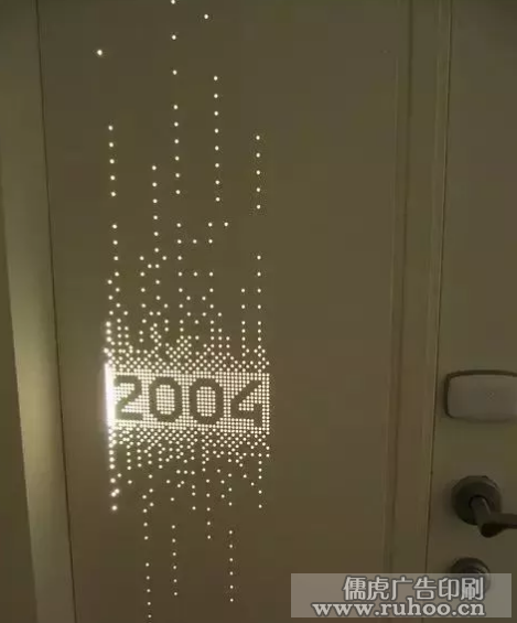 不锈钢异形雕刻组合点阵穿孔配LED灯光标识