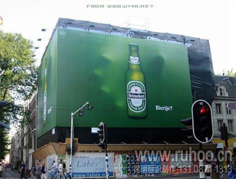 喜力啤酒创意广告牌