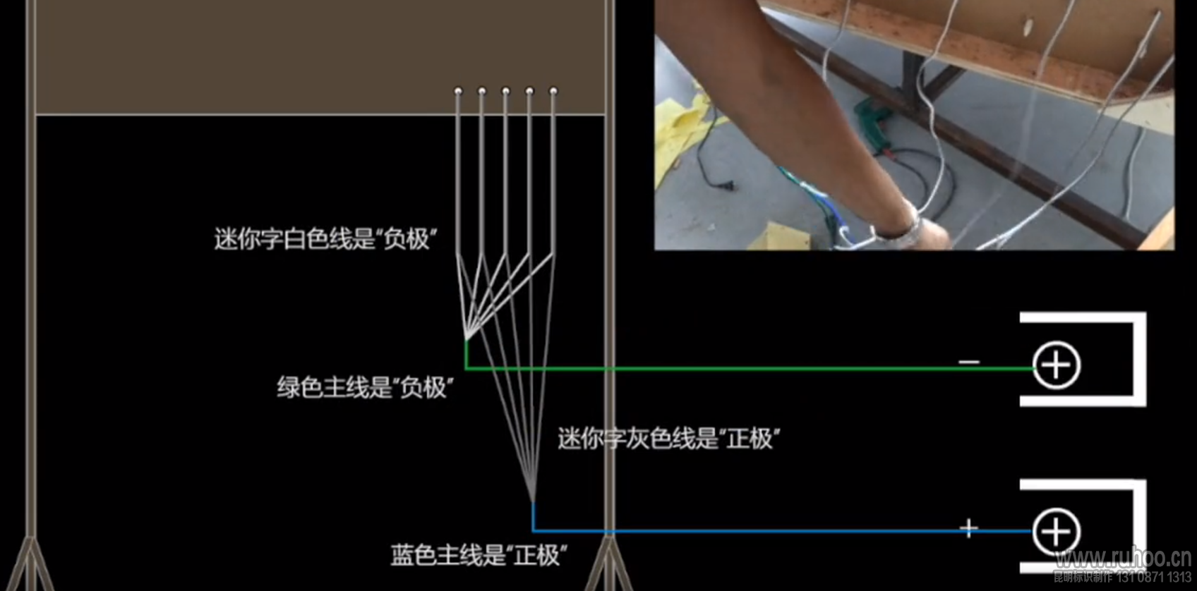 迷你字线路接线教程