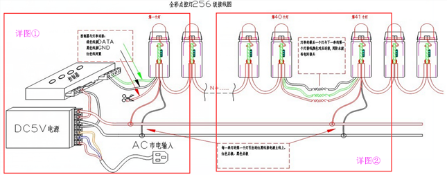 彩色led发光字控制器接线教程