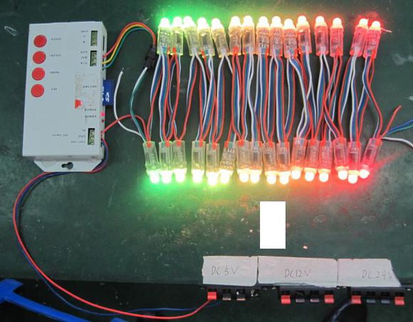 彩色led发光字接线教程