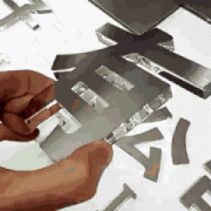 拉丝不锈钢水晶字制作工艺步骤详解